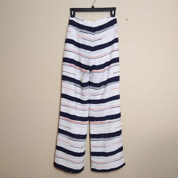 🌹BCBGeneration Wide Leg High Waisted Striped Trousers Size 0 - Picture 2 of 7